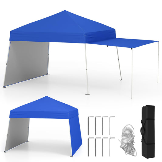 Pop up Canopy Tent with 2 Sidewalls Easy Setup Outdoor Sun Shelter
