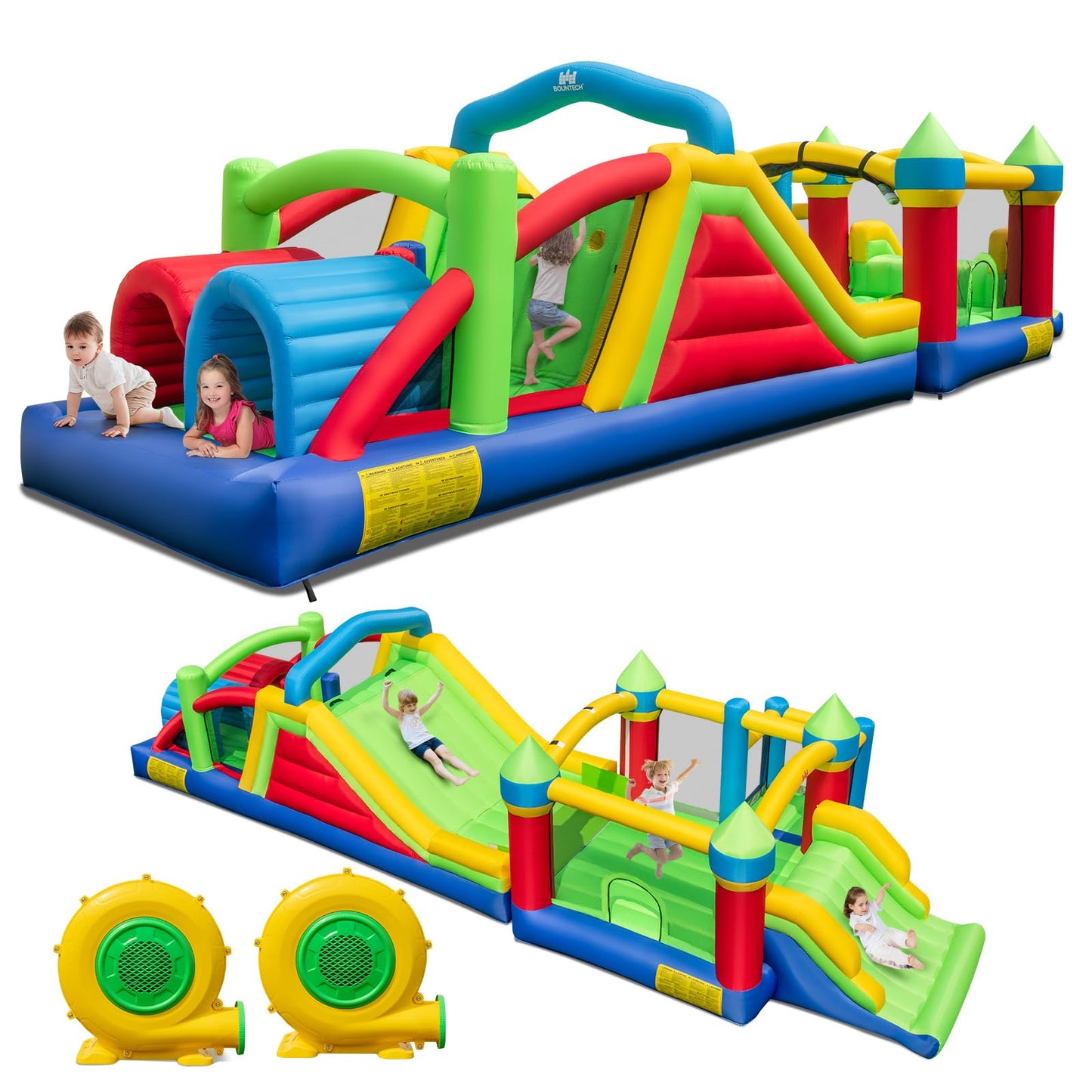 Giant Kids Bouncy Castle with Blower for Boys Girls 3-10 Years Old