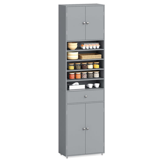 Tall Bathroom Storage Cabinet with Drawer and Adjustable Shelves