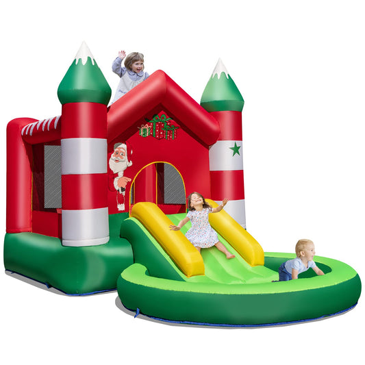 Inflatable Bouncy Castle Christmas Themed with Ball Pit without Blower