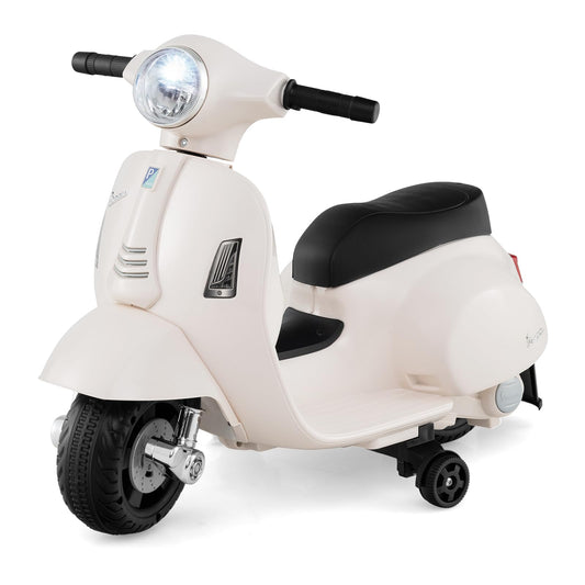 6V Kids Ride on Motorcycle Vespa Licensed with Lights and Horn Sound
