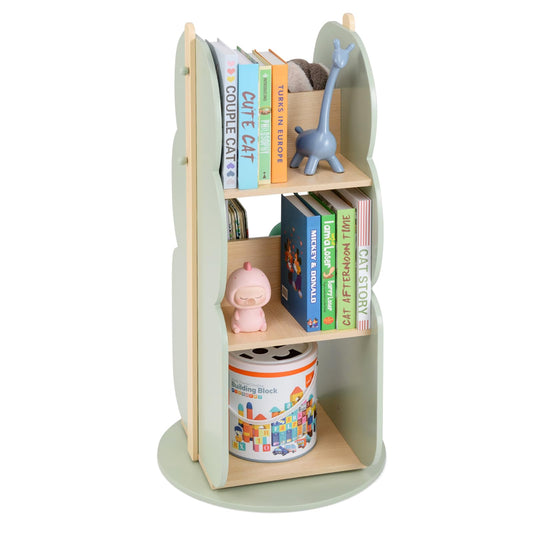 Display Corner Book Shelf with Side Hooks for Small Space