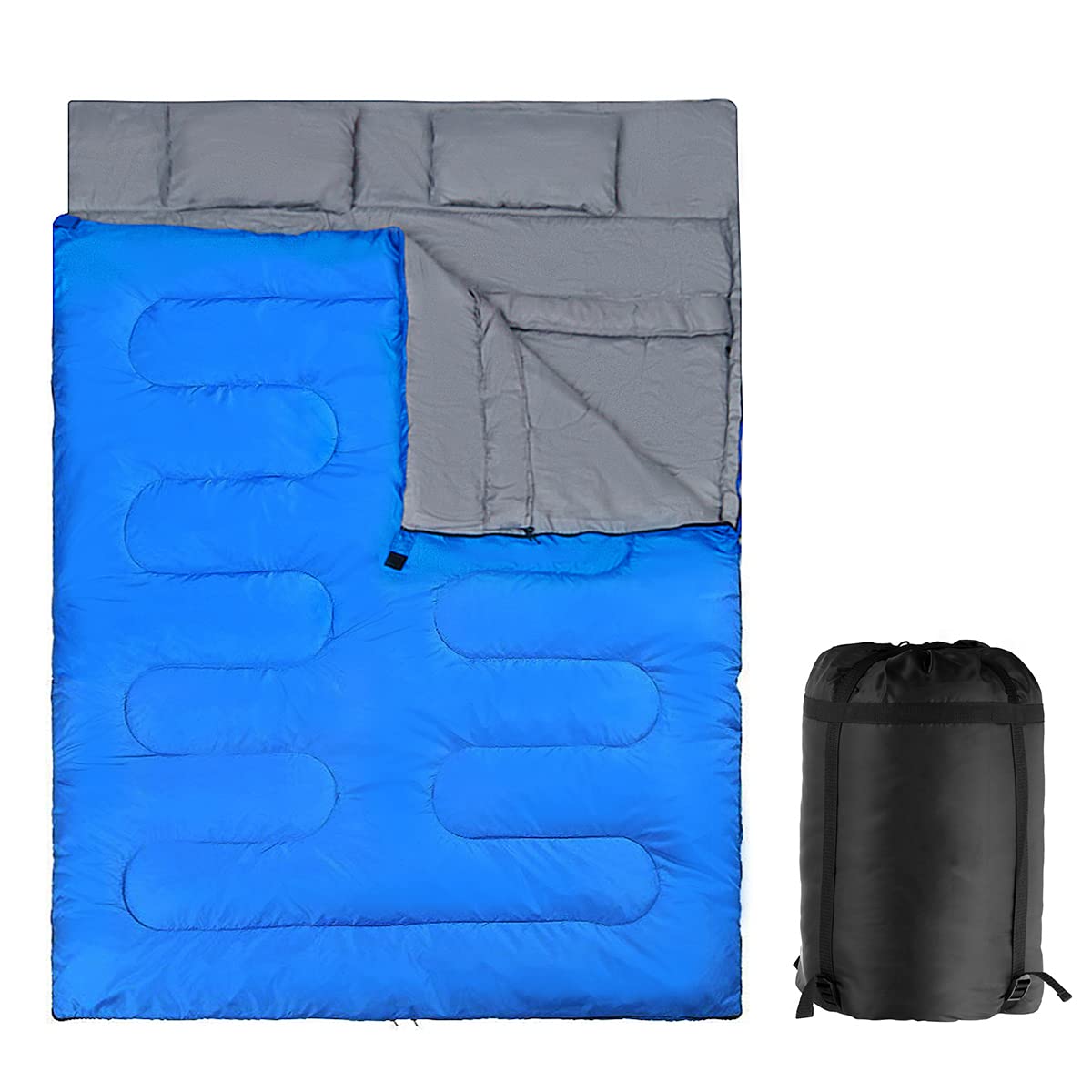 Double Sleeping Bag Extra Large Waterproof with Carrying Bag