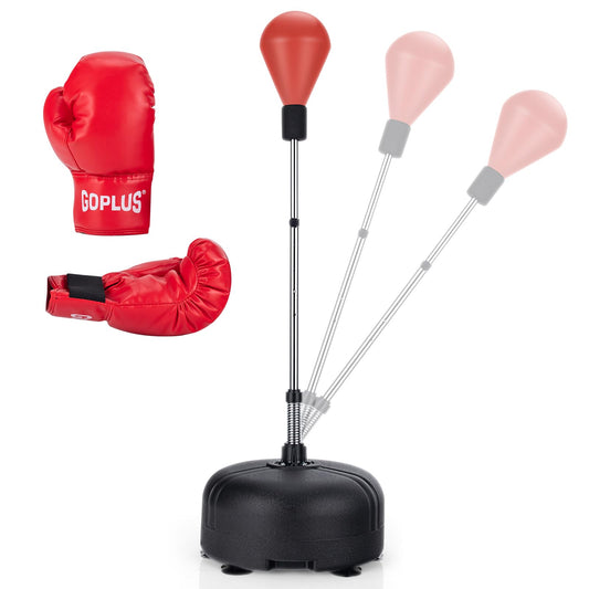Freestanding & Height Adjustable Punching Bag with Stand and Gloves