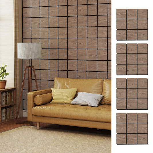 4 Pack Acoustic Panels for Walls 62 x 62 cm Sound Absorbing Panel