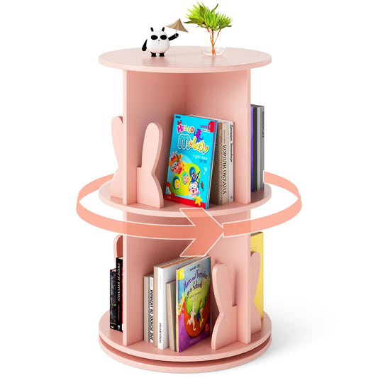 3 Tier 360° Rotating Bookcase with Bookends
