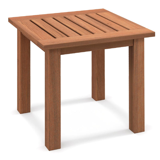 All-Weather Hardwood Small Coffee Table with Slatted Top