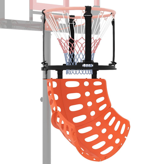 360° rotating basketball rebounder with 4 tool-free hooks