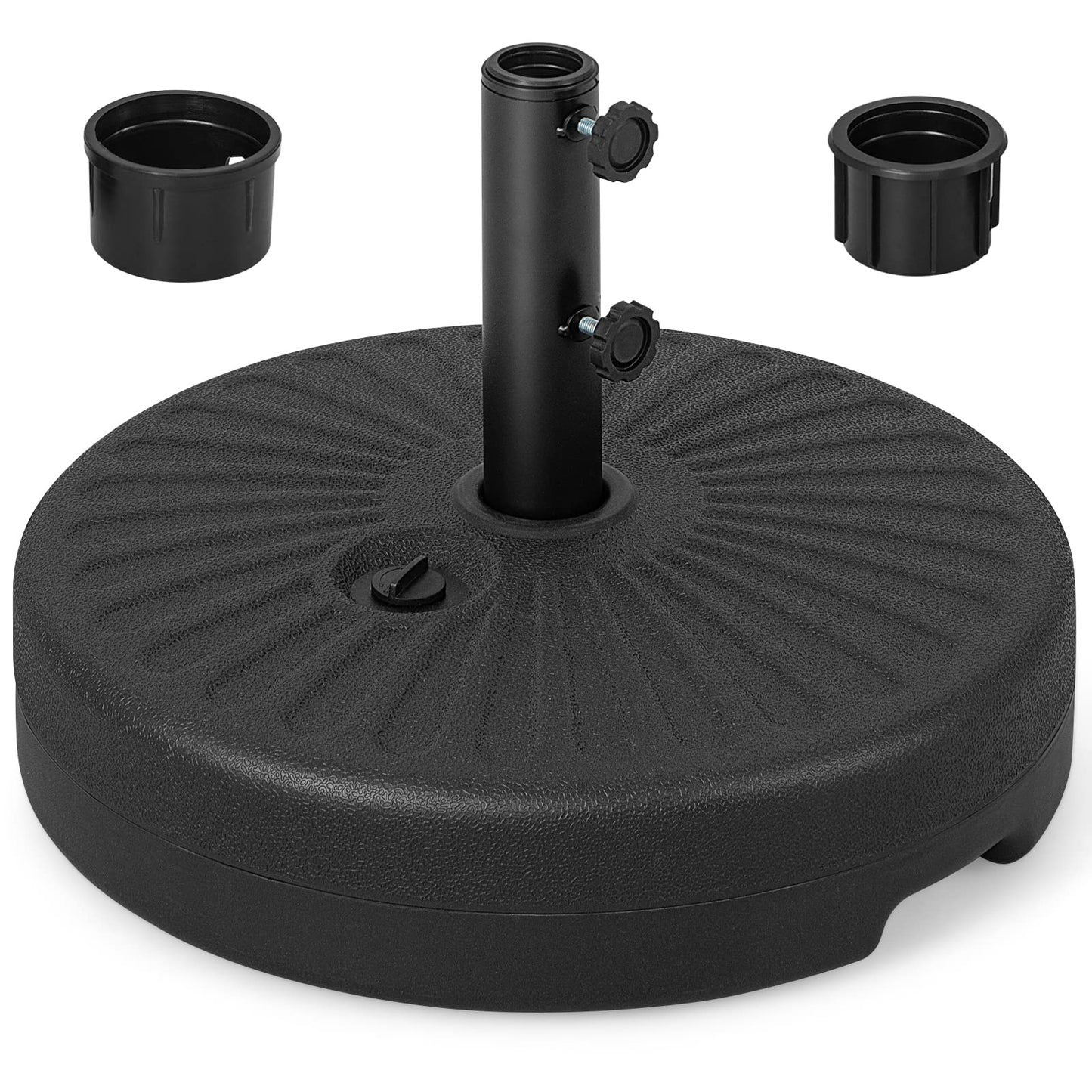 Water and Sand Fillable Umbrella Stand with Built-in Handle