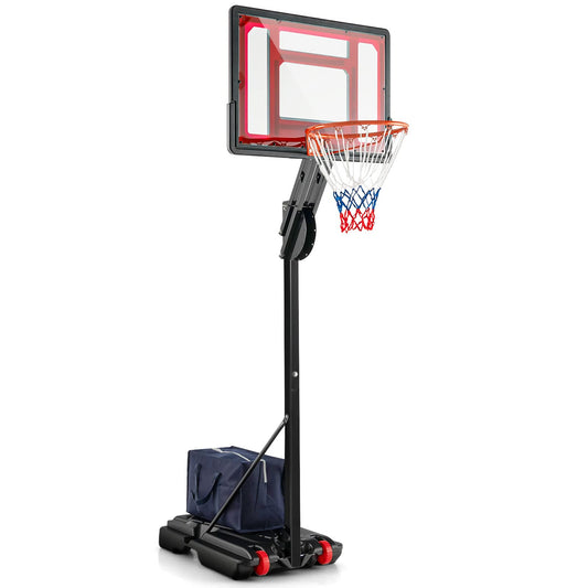 10ft Basketball Backboard Hoop Net Set with Wheels