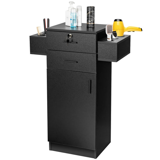 Beauty Salon Storage Cabinet with 6 Hair Dryer Holders