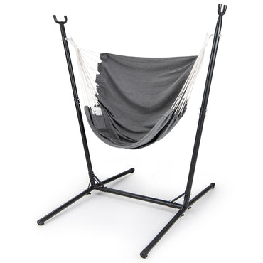 Heavy Duty and Height Adjustable Hammock Chair Side Pocket