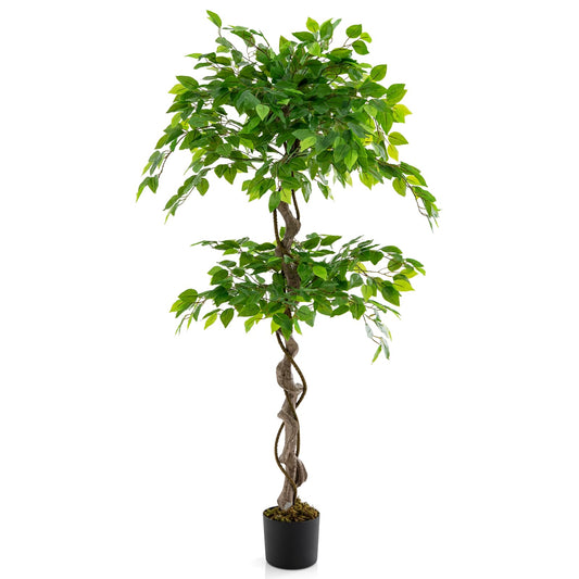 150 CM Artificial Ficus Tree Tall Indoor Plant with 882 Leaves