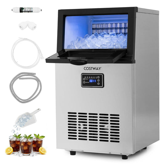 Commercial Ice Machine, 23kg/24H Industrial Ice Maker Machine with 5kg Ice Storage Capacity