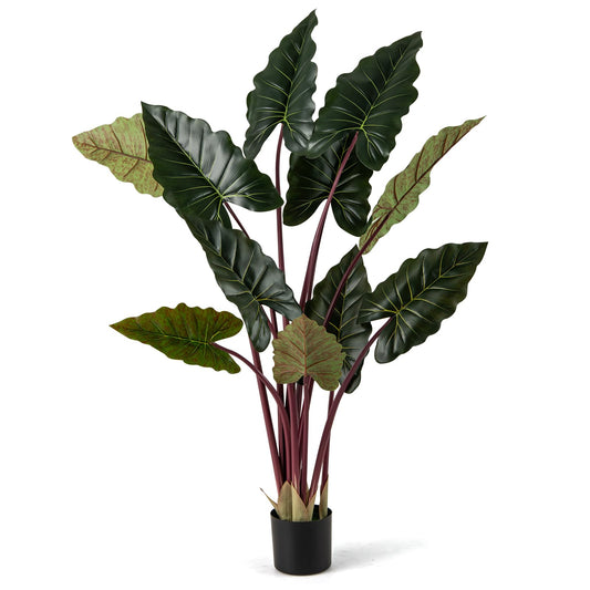 Artificial Rainbow Taro Tree 160cm Tall Fake Pre-potted Plant