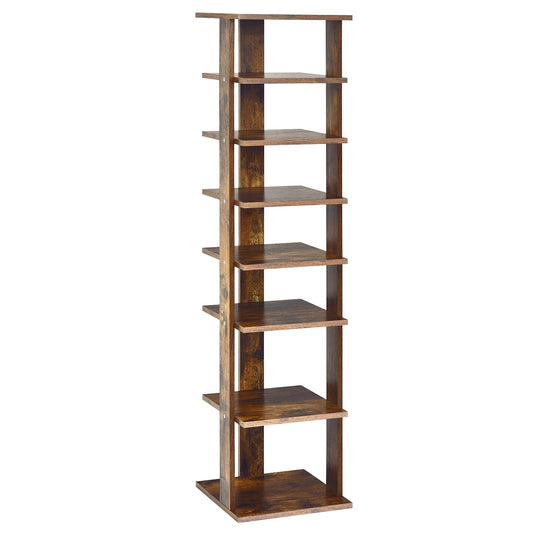 Wooden Vertical Shoe Rack with 7 Shelves