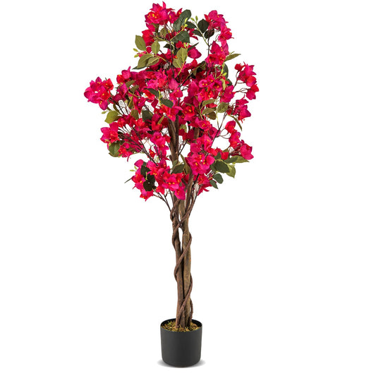 120 CM Tall Artificial Bougainvillea Tree with Blooming Flowers