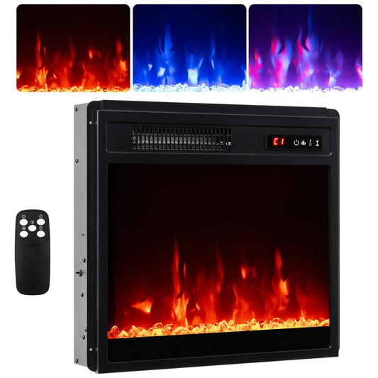 18” Electric Fireplace Insert 750W/1500W Fireplace Heater