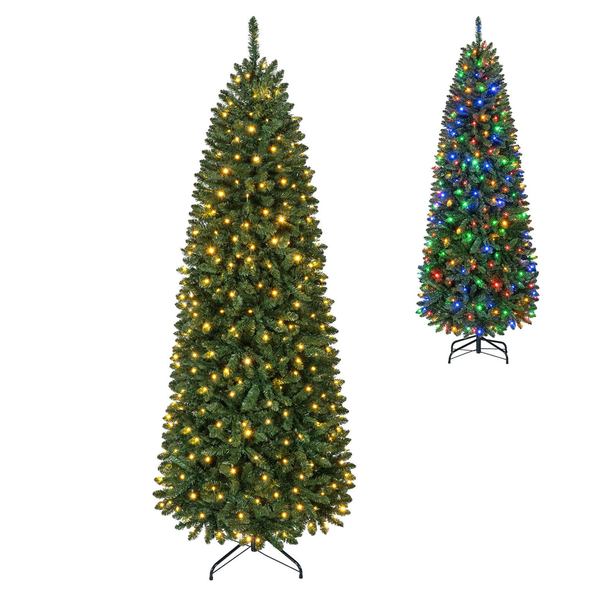 5/6/7FT Pre-lit Christmas Tree, Hinged Xmas Tree