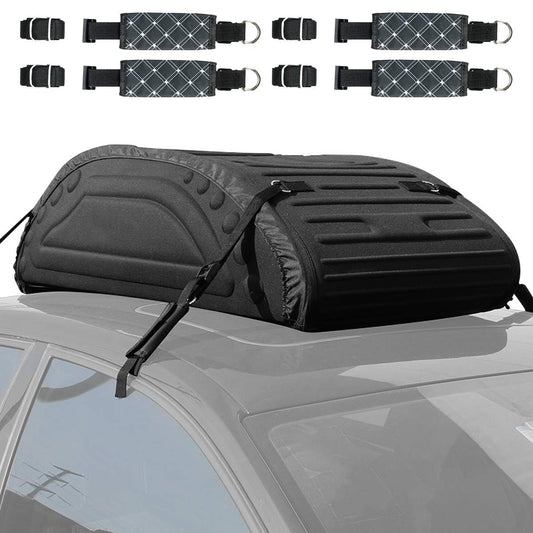 14 Cubic Feet/400L Car Roof Bag, Waterproof Foldable Roofing Cargo Carrier with 4 Reinforced Straps