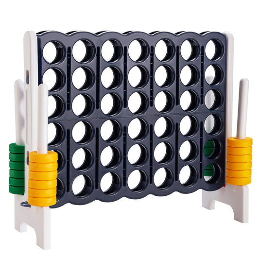 Four in A Row Game Set with 42 Jumbo Rings & Quick-Release Slider