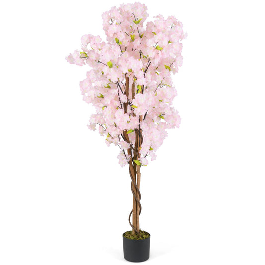 150CM Tall Artificial Cherry Blossom Tree Faux Flower Plant in Nursery Pot