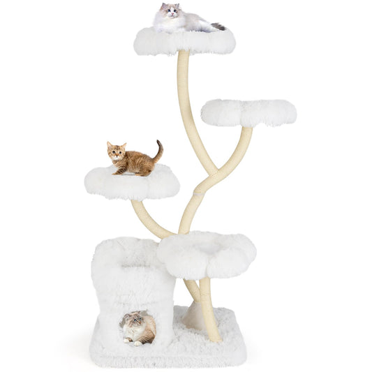 162cm Multi-Level Cats Climbing Tower with Condo for Indoor Kittens