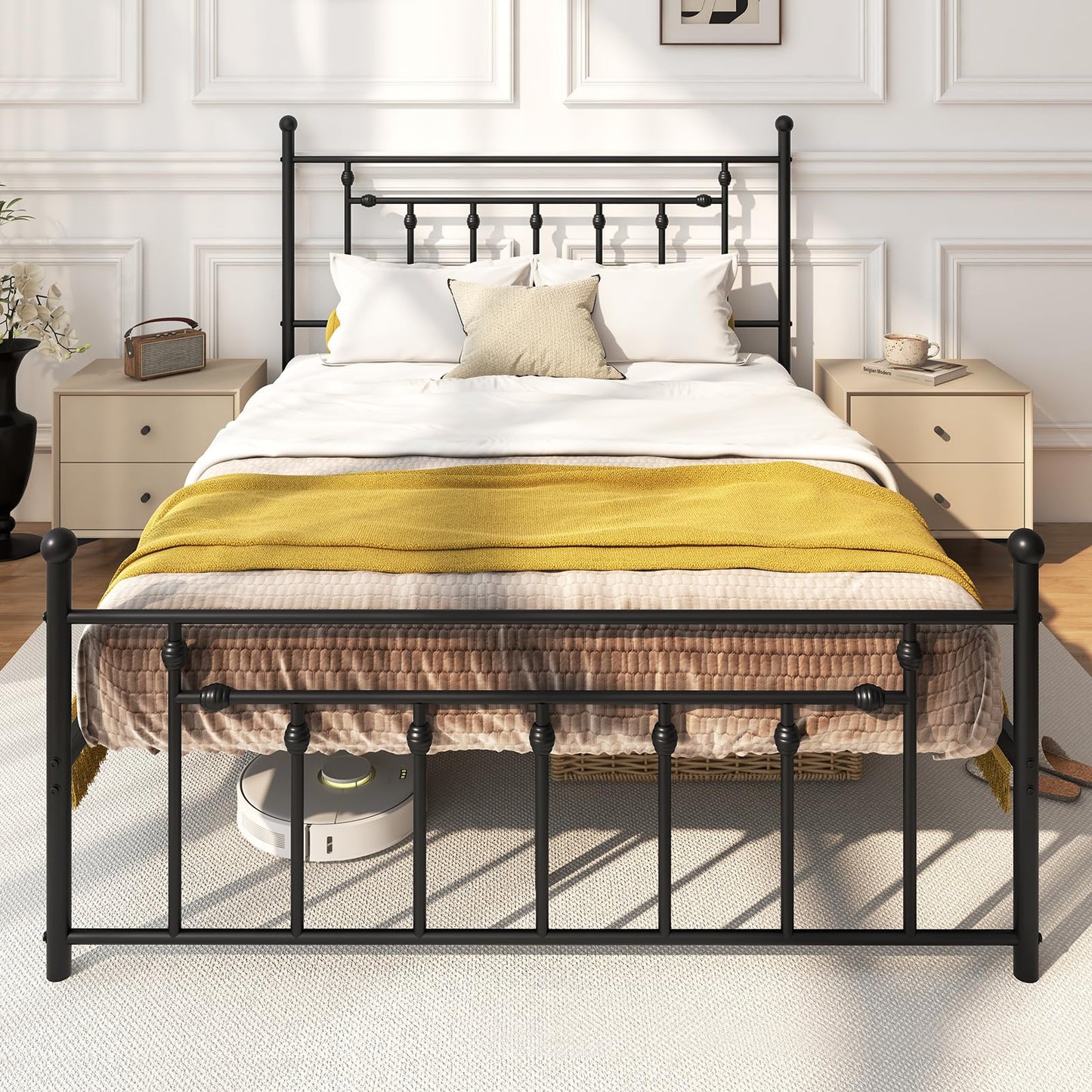 Single/Double/King Size Metal Bed Frame with Headboard