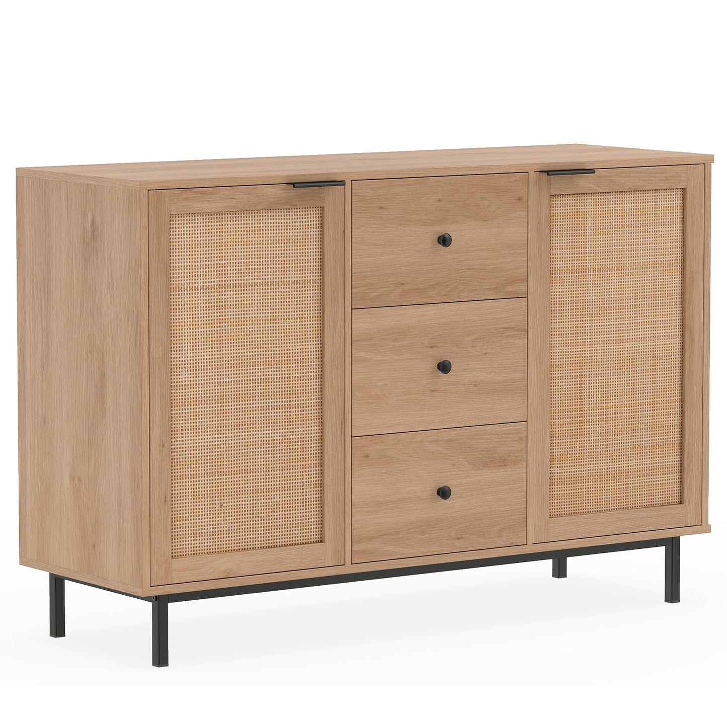 Wooden Storage Cabinet, Rustic Console Table, Freestanding kitchen Cupboard Organizer Unit