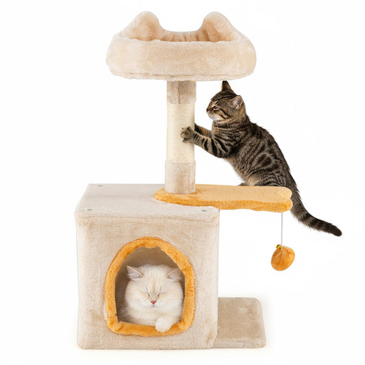 Cat Tree, Multi-Layer Cats Tower with Plush Perch, Condo