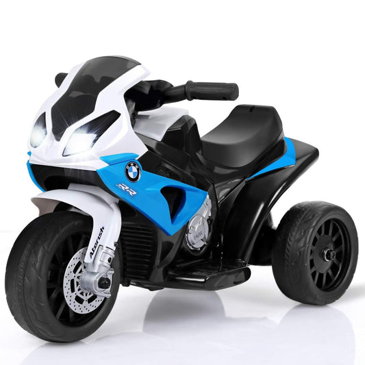 6V Kids Ride on Motorcycle with Training Wheels and Head Light