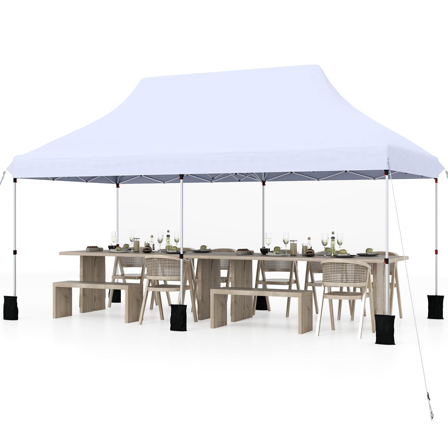 300 x 600 cm Pop up Canopy Tent with Carry Bag and 6 Sandbags