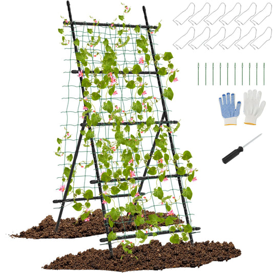 GiantexUK Garden Cucumber Trellis with Netting