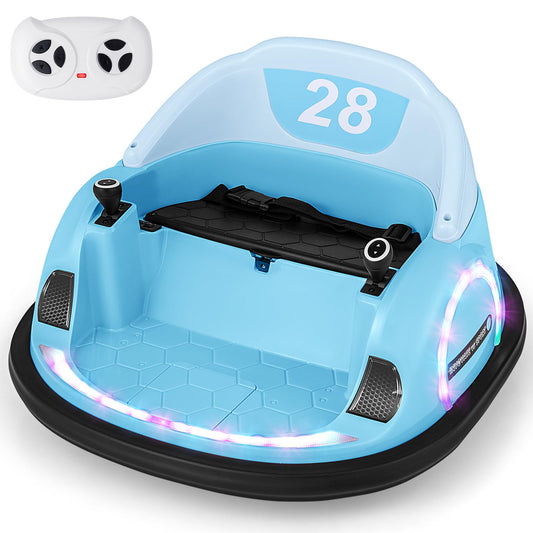 12V Kids Bumper Car with Joysticks Remote Control for Toddlers 18+ Months Old