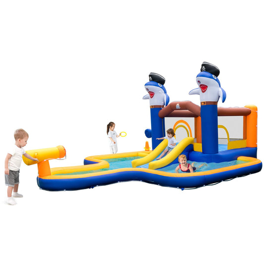 7-In-1 Water Slide Park with Splash Pool