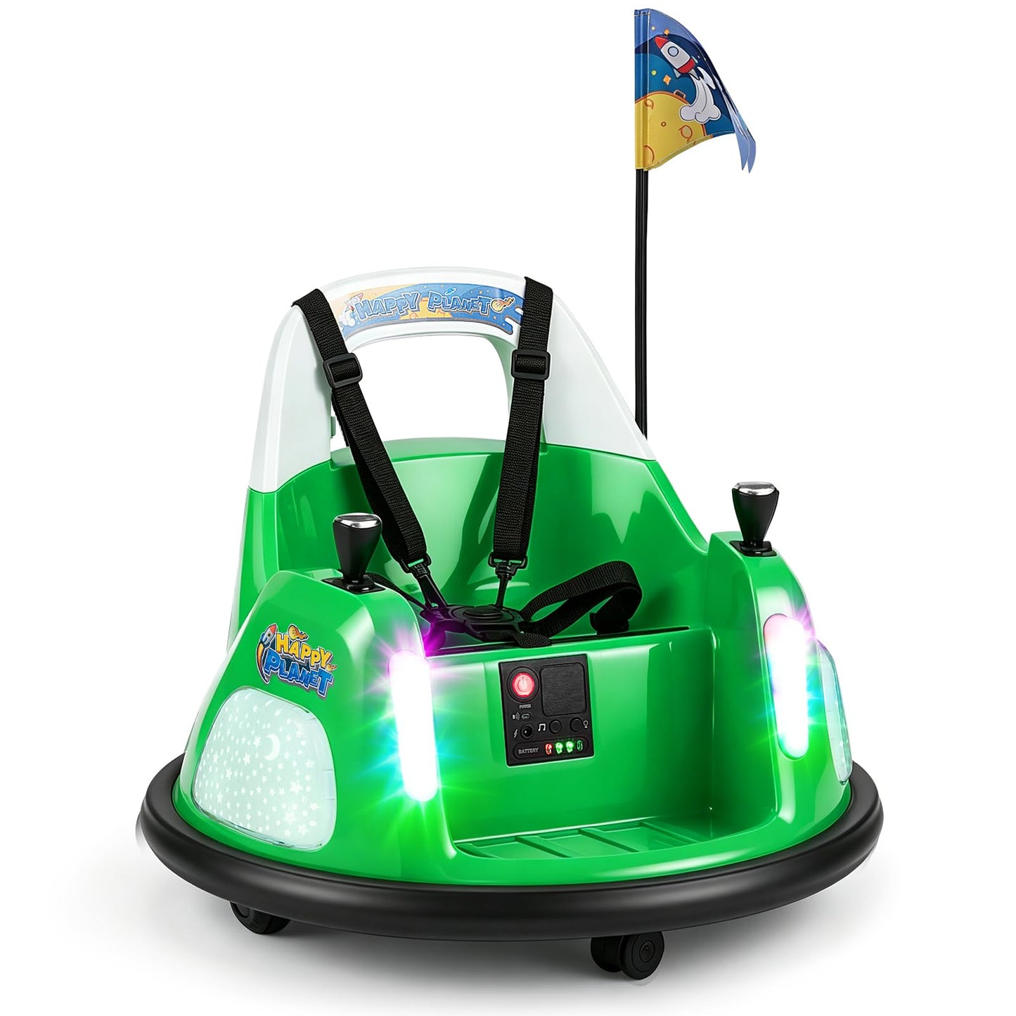 12V Bumper Car for Kids with Remote Control and Lighting Modes