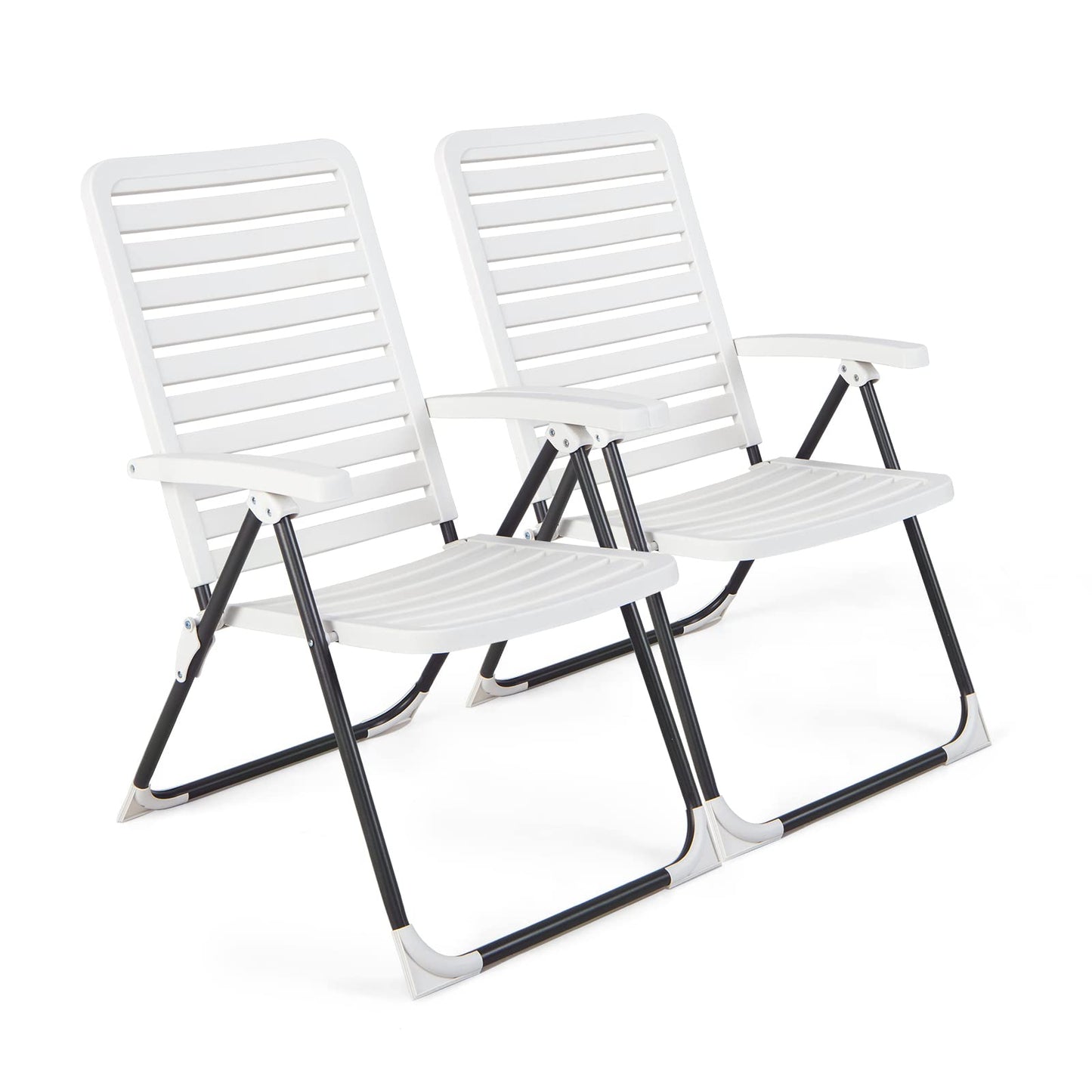 Two-fold Adjustable Reclining Folding Chair with 7-Level Backrest