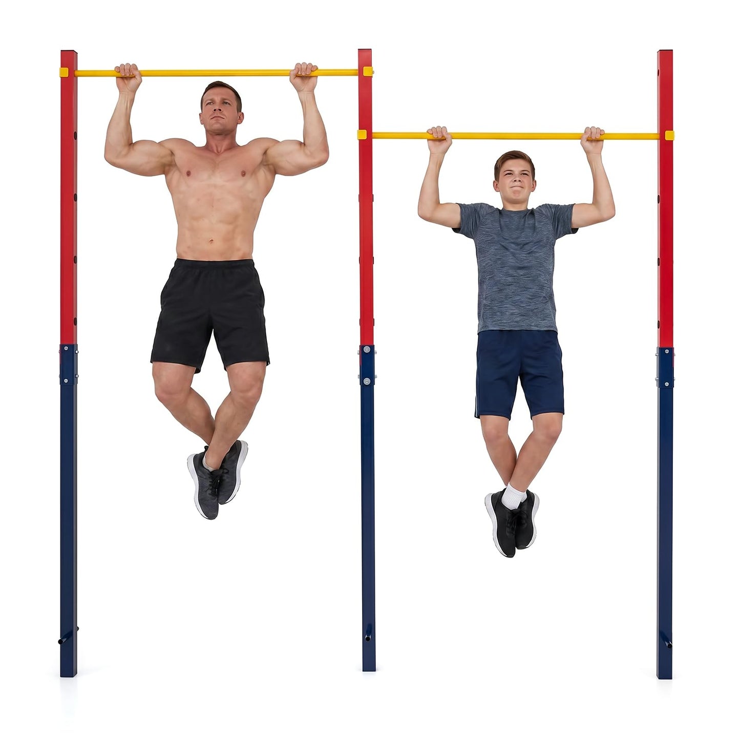Outdoor In-Ground Pull Up Bar Station, Heavy Duty Metal Chin Up Bar