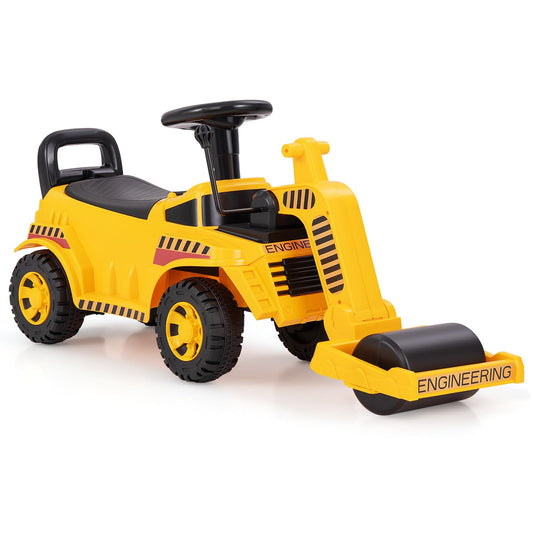 Kids Ride on Road Roller with Adjustable Roller and Anti