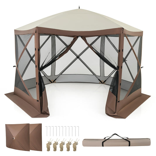 3.5 x 2.3m Pop up Camping Gazebo with Carrying Bag
