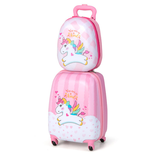 12'' Backpack 16'' Suitcase Children Boys Girls Travel School Trolley Case