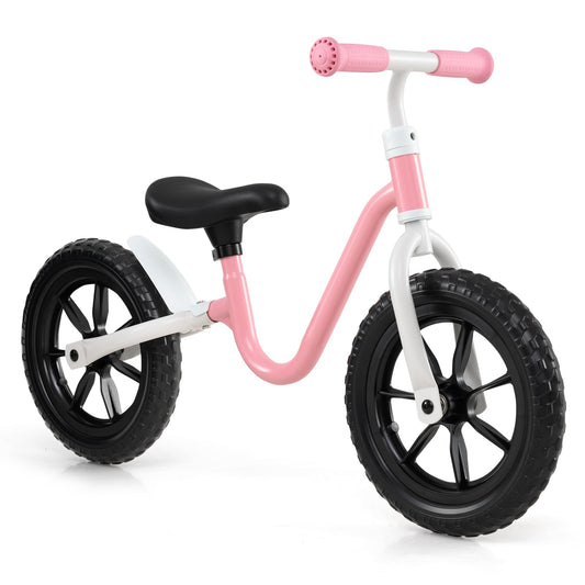 12 Inch Balance Bike No Pedal Training Bicycle with Adjustable Handle and Seat