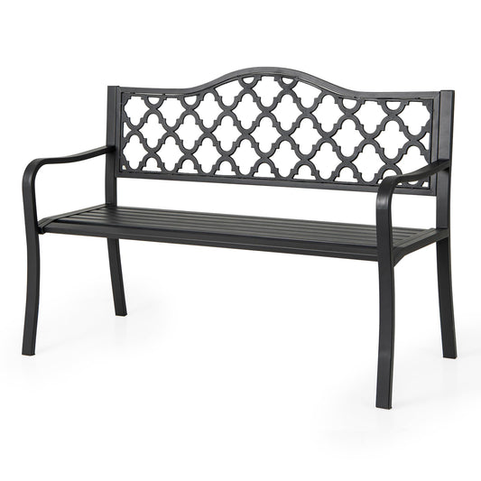 Metal Frame Loveseat Park Bench for Balcony