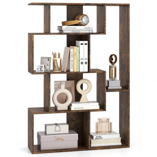 6-Cube Open-back Geometric Bookshelf with Anti-tip Kits