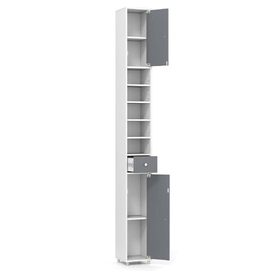 180CM Tall Freestanding Bathroom Cabinet with 2 Doors and 1 Drawer