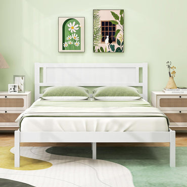 4FT 6 Double Size Bed Frame with 145cm Headboard & 22cm Under bed Storage