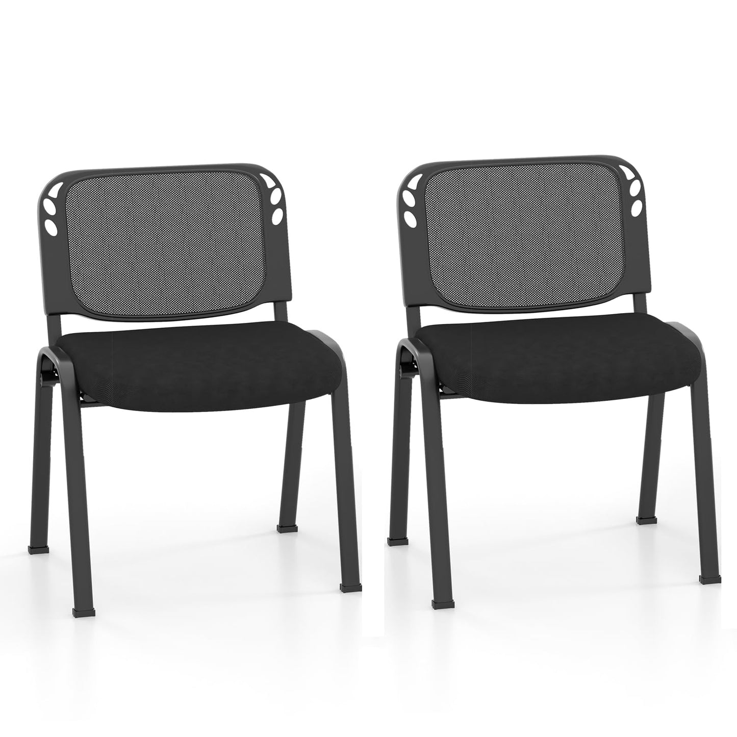 5 Piece Modern Stackable Upholstered Armless Conference Reception Chair
