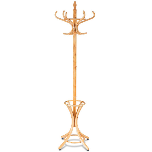 12 Hooks Freestanding Coat Rack with Umbrella Holder