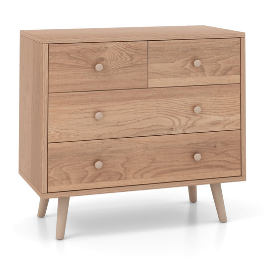 4-Drawer Dresser Modern Storage Chest Cabinet with Handles