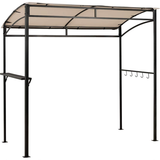 Outdoor Grill Gazebo with Serving Shelf and Storage Hooks